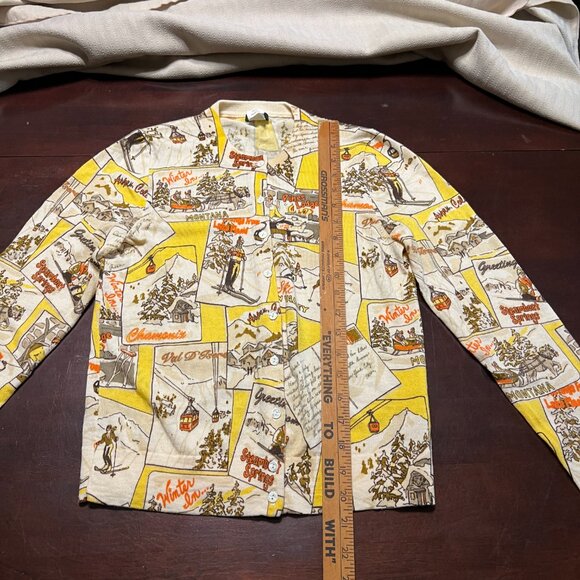 J CREW SKI RESORT PRINTED CARDIGAN SIZE M - Picture 9 of 11